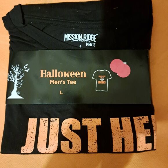 Halloween SALE! NWT- Sz L - Just Here for the Boos T-shirt with Bag - Picture 2 of 8